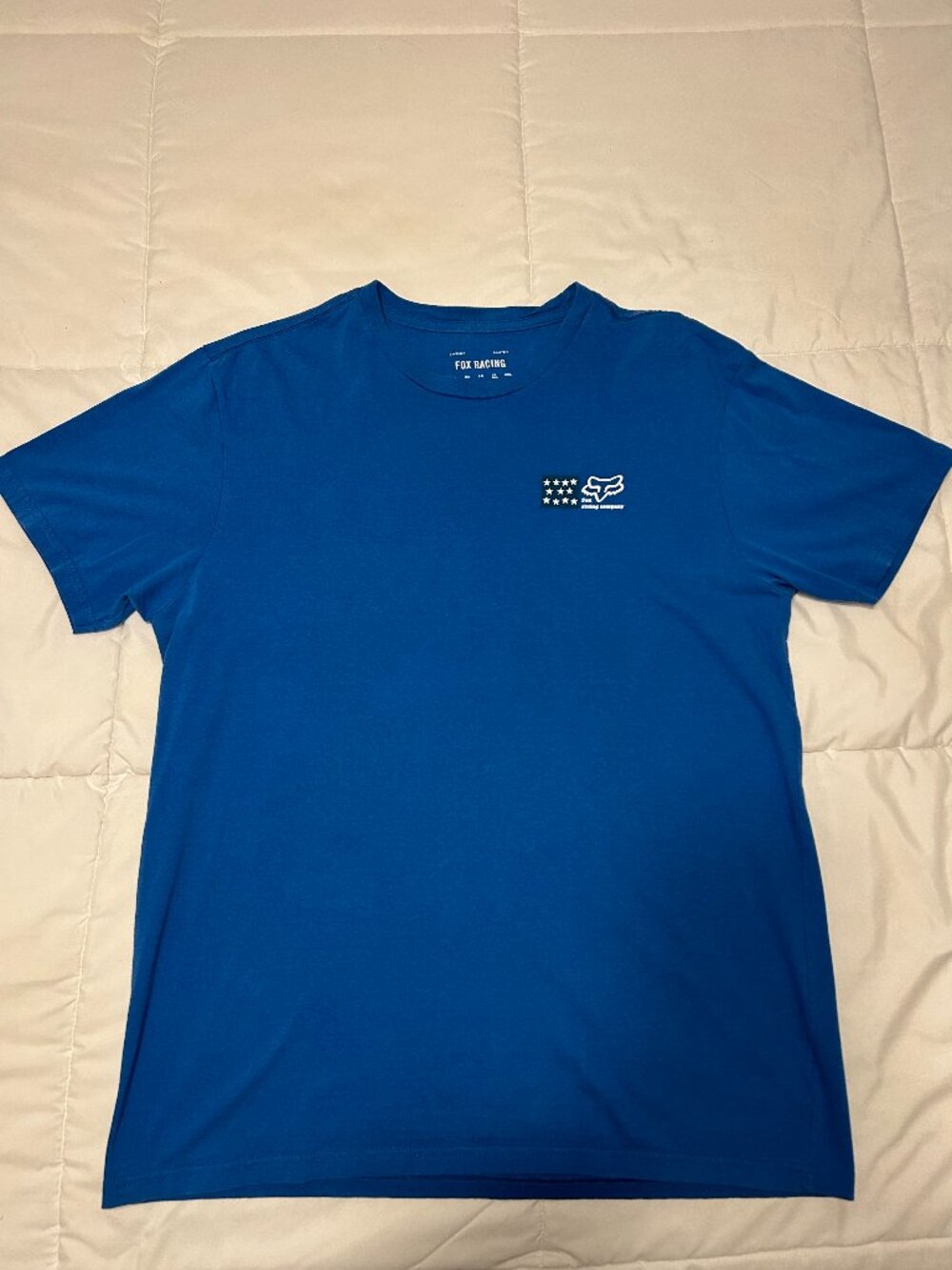 Blue Fox Racing MEN short sleeve crew neck cotton t-shirt XL American Flag